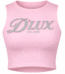 Crispy sleeveless crop top pink